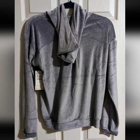 Zella Gray Track Jacket Girl's XL Velour Lightweight Hooded Sporty Gift Idea - Picture 4 of 5